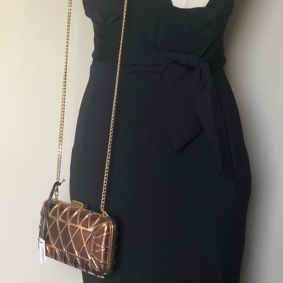 NWT COLETTE HARD CASE Clutches Metal Bronze Colour - Picture 3 of 8